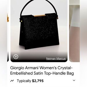 Giorgio Armani evening bag with black crystals. Brand new.  Never worn!